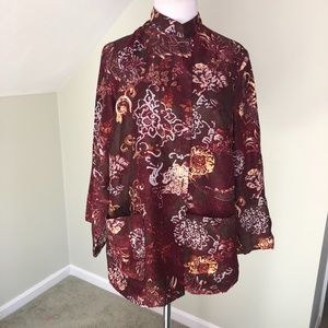 Brown Chinese jacket reversible XL